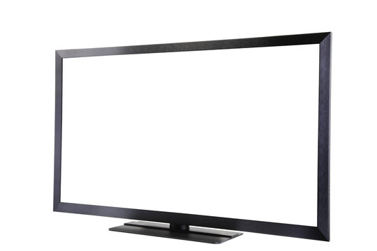 Modern stylish TV, screen is isolated for text or image