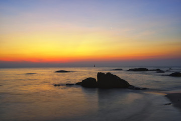 Obraz premium Morning of Natural Beach Hua Hin, Thailand
