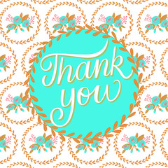 Thank You Pattern Background Card
