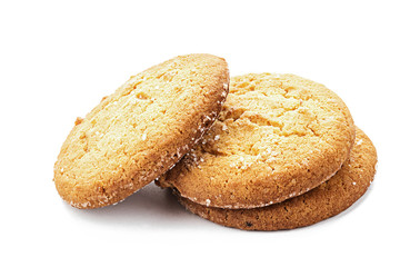 homemade cookies on white background