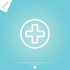 Obraz premium Cross medicine icon
