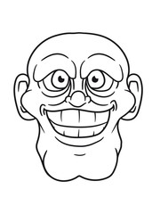 grinsen verrückt wahnsinnig lustig cool comic cartoon clipart