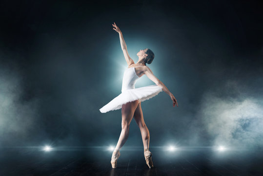 Ballet Dancer Dancing On The Stage In Theatre