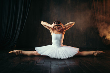 Obraz premium Body flexibility of ballet performer, stretching
