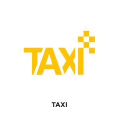 taxi logo design isolated on white background for your web, mobile and app design © VectorGalaxy