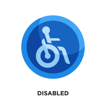 disabled logo isolated on white background for your web, mobile and app design