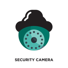 security camera logo isolated on white background for your web, mobile and app design