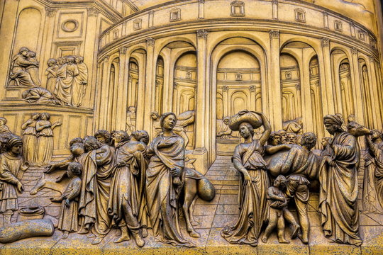 Florenz, Baptisterium Paradiespforte Detail