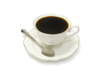 Hot coffee isolated on white background
