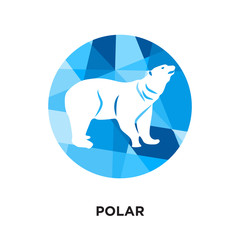 polar logo isolated on white background for your web, mobile and app design