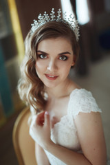 Closeup Portrait of Beautiful Bride