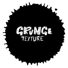 Hand drawn grunge texture. Abstract ink drops background. Black and white grunge illustration. Vector watercolor artwork pattern.