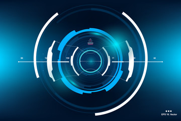 Sci-Fi Futuristic HUD Dashboard Display. Vitrual Reality Technology Screen