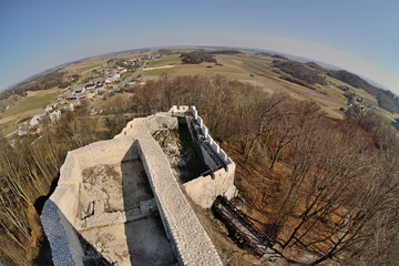 Zamek Smoleń- widok z wieży. © Tomasz Warszewski
