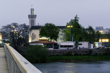 Obraz premium Plovdiv, Bulgaria - April 15, 2018: An Early Morning View To 