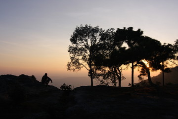 watching sunset