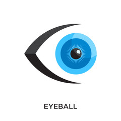 eyeball logo isolated on white background for your web, mobile and app design