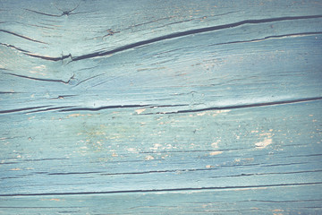 Aged wooden blue background