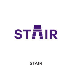 stair logo isolated on white background for your web, mobile and app design