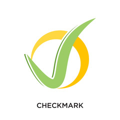 checkmark logo isolated on white background for your web, mobile and app design