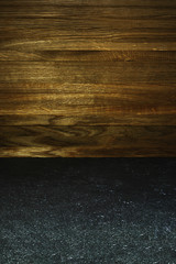 Stone gray countertop and oak boardwalk