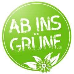 Ab ins Grüne - grüner Button