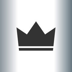 Crown icon. Vector illustration, flat design.