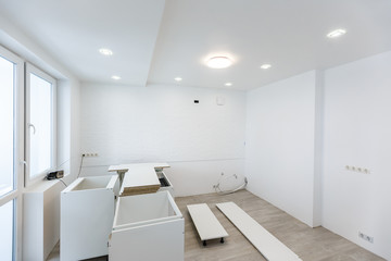 Interior of apartment during on the renovation and construction