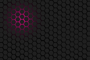 colorful light on 3d honeycomb, hexagon background