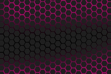 colorful light on 3d honeycomb, hexagon background