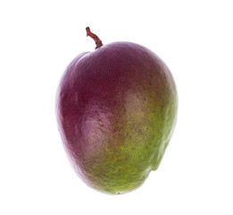 Fresh red green salad mango isolated on white