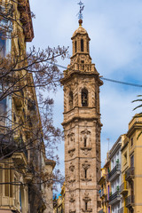 Fototapeta na wymiar Torre Santa Catalina Valencia Hochformat