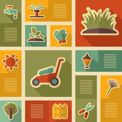 Garden Farm icons vector set