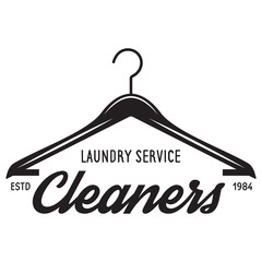 Vector laundry logo emblem, design element. logotype template and badge.