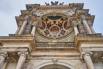 Fresco of Semperoper in Dresden, Saxony in Germany