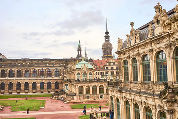 Fototapeta na wymiar Famous Zwinger palace, Dresden, Saxony, Germany