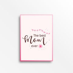 Happy Mother's Day - hand drawn calligraphy  phrases. Holiday lettering for card