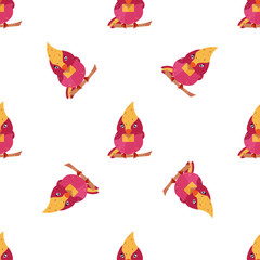 Bright pattern with cute birds. Can be used for wallpaper, scrapbooking, textile