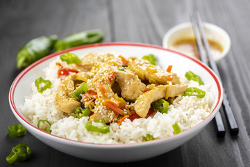 rice with chicken and vegetables