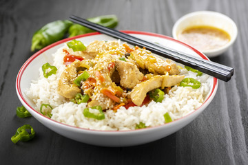 rice with chicken and vegetables