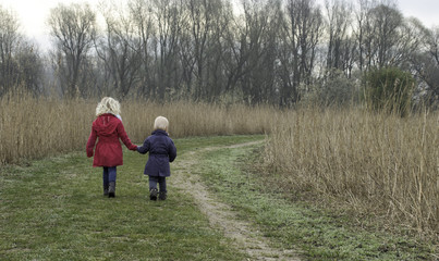 children together strength park holding hands