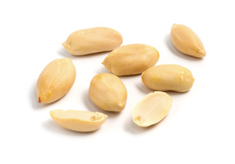 group of peeled peanuts