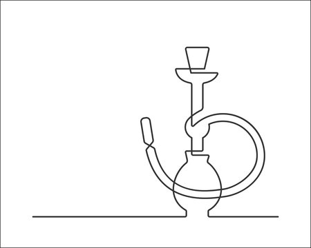 recommend clip art: hookah one line