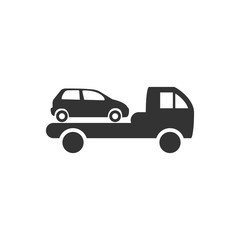 Car towing truck icon.