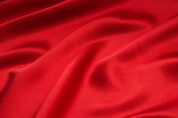 Obraz premium red satin or silk fabric as background