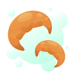 tasty croissant vector illustration