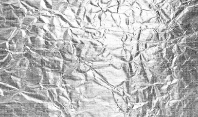 Abstract silver aluminum foil background