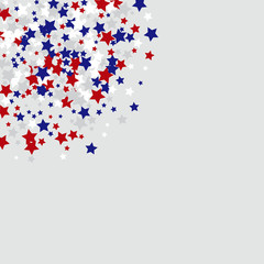 Stars confetti background. Celebration confetti decoration. Rich VIP premium design