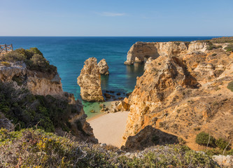 Fototapeta na wymiar Marinha beach, Algarve Portugal