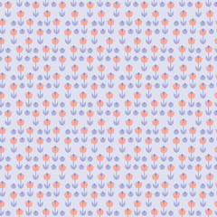 Floral seamless pattern with cute small flowers